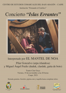 Concierto  interpretado por  EL MANTEL DE NOA "Islas Errantes" @ Teatro-Cine Goya | Caspe | Aragón | España